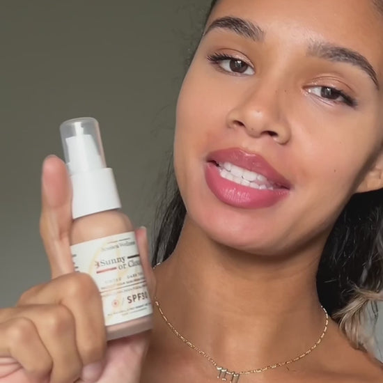 Sunny or Cloudy SPF30 Video with model using Dark tint